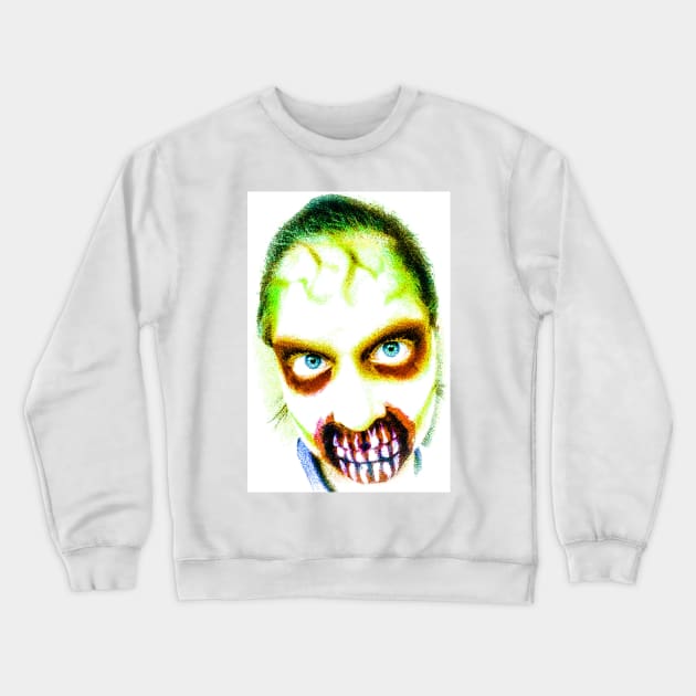 Creepy Stare Crewneck Sweatshirt by sarahkathart90